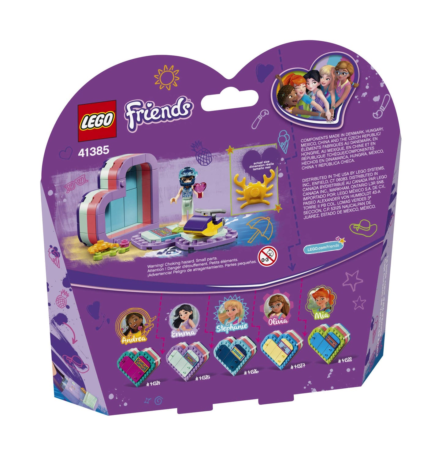 LEGO Friends Emma’s Summer Heart Box 41385 Building Kit, New 2019 (86 Pieces)