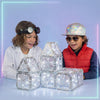 LED Magnetic Tiles for Kids - Compatible with Magna?Tiles - Patented Creative STEM Construction Toy (6 Pieces)