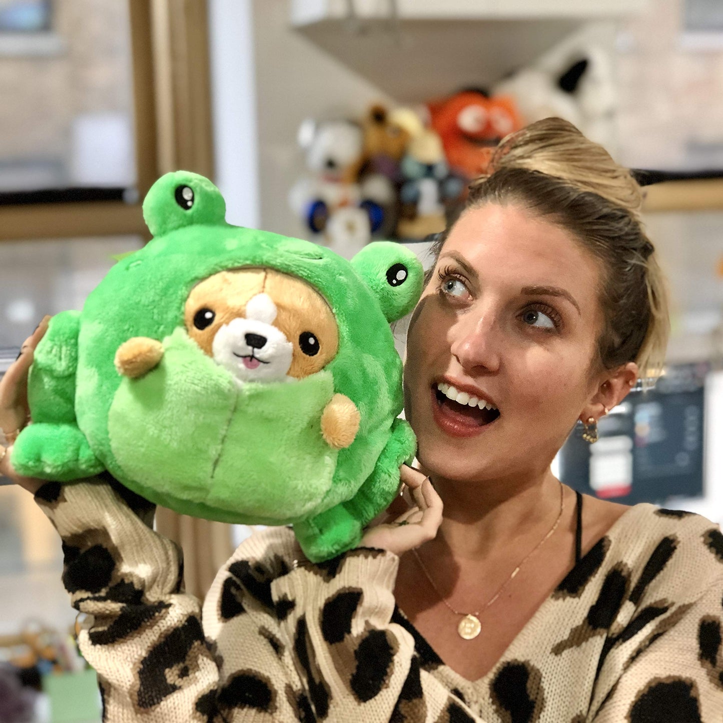 Squishable / Undercover Corgi in Frog 7" Plush