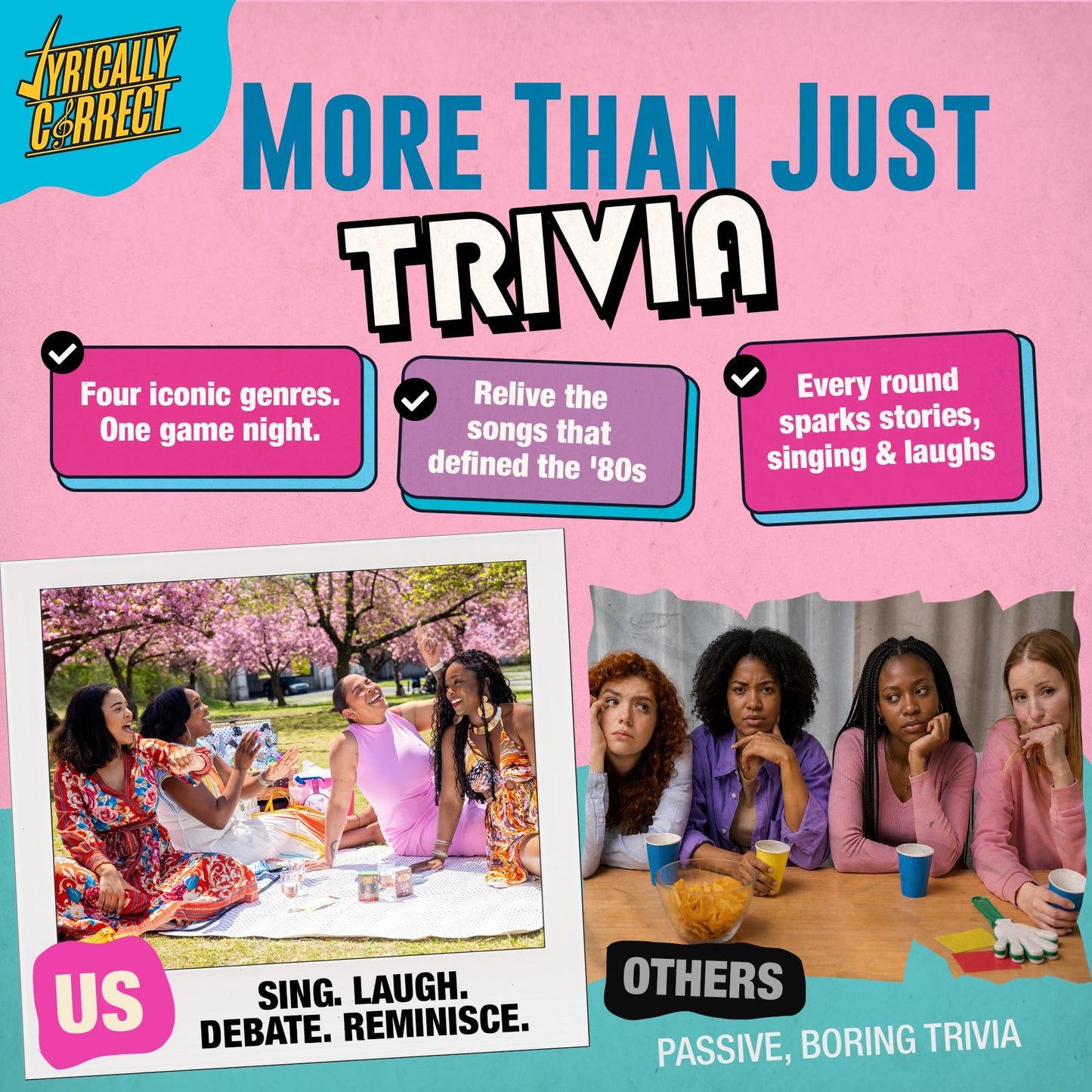 Lyrically Correct '80s Mixtape Edition - ‘80s Music Trivia Card Game for Adults & Families | Hip-Hop, R&B, Funk & Pop Party Game for Game Night