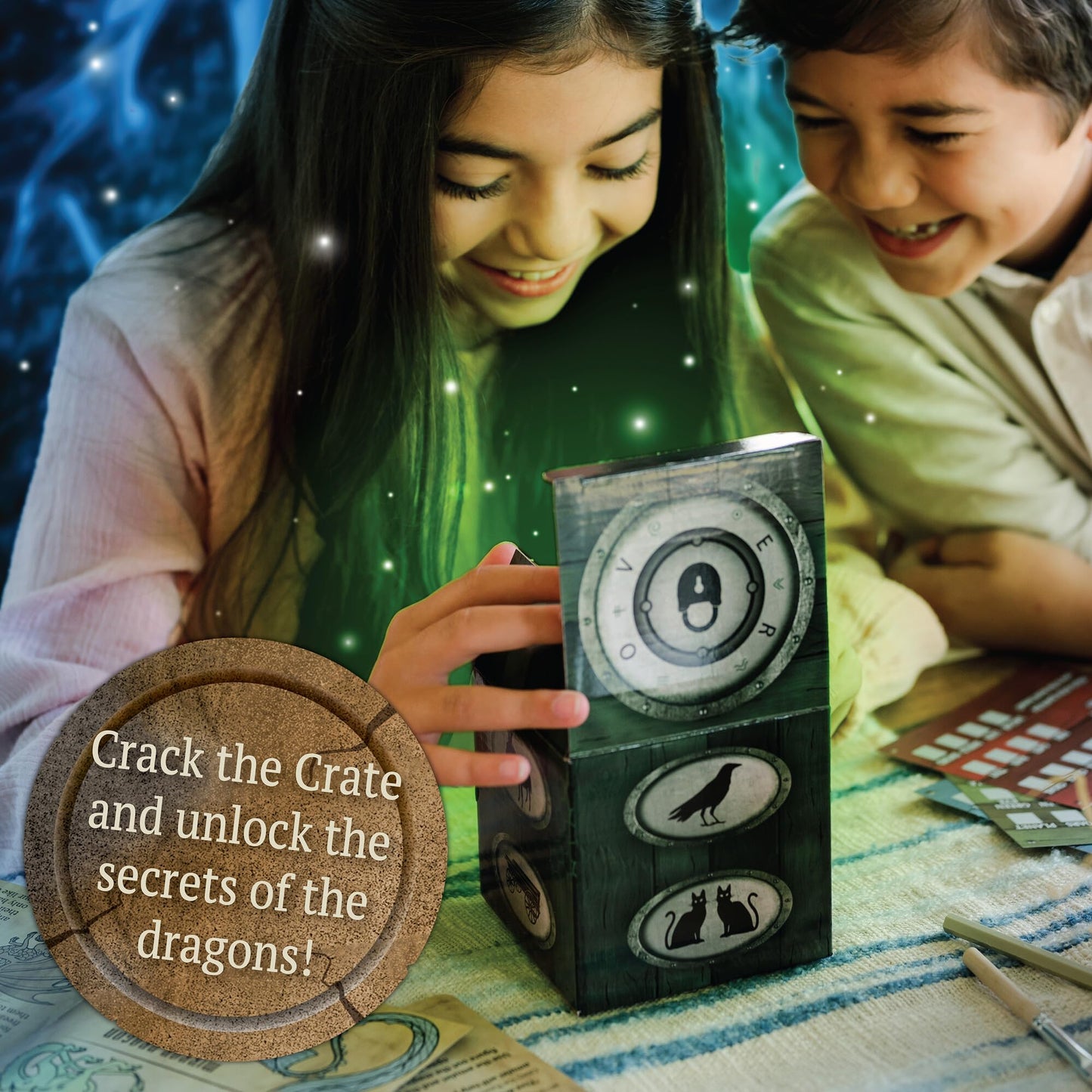 MindWare Dig It Up! Crack the Crate Board Game for 1 or More Players - Bring the Thrill of Escape Rooms Home - for Adults & Kids 8 & Up