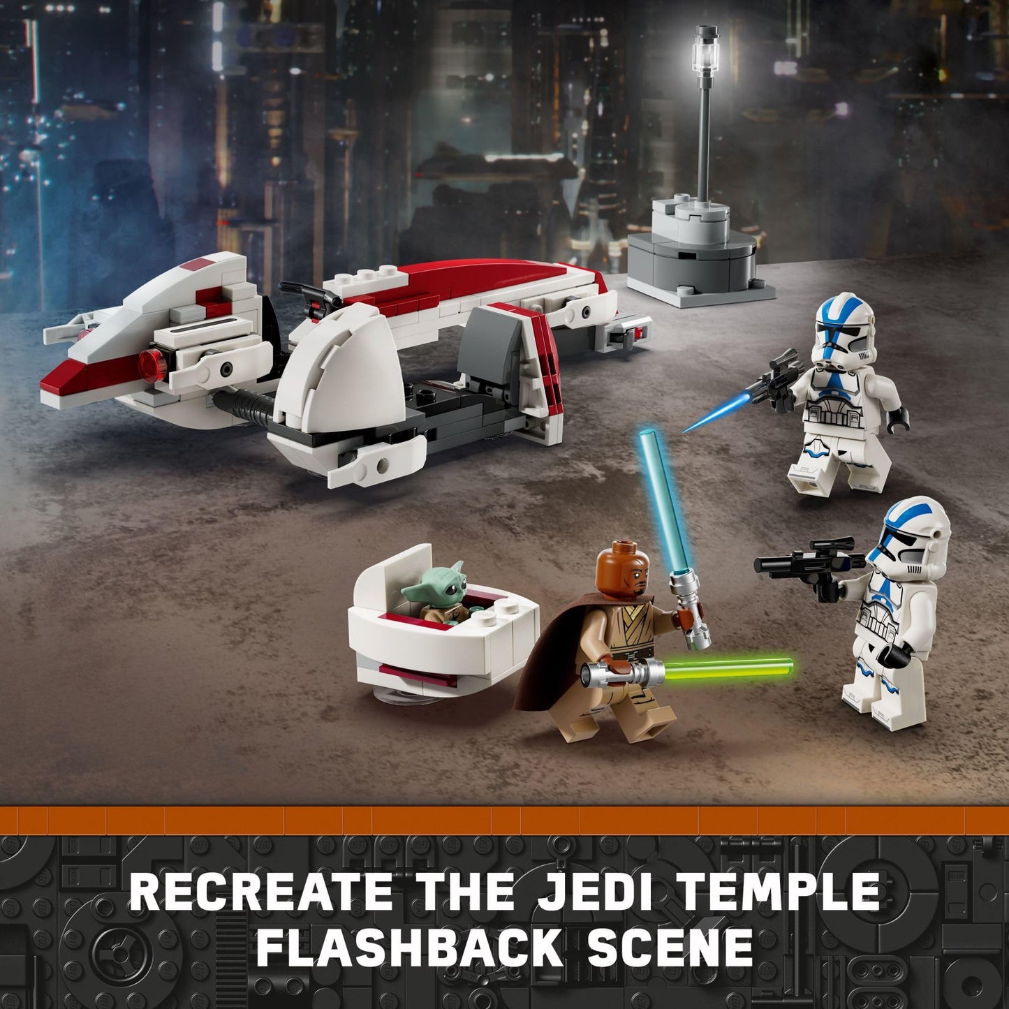 LEGO Star Wars BARC Speeder Escape, Mandalorian Toy Building Set for Kids, Star Wars Gift for Boys, Girls and Fans Ages 8 and Up, Comes with Kelleran