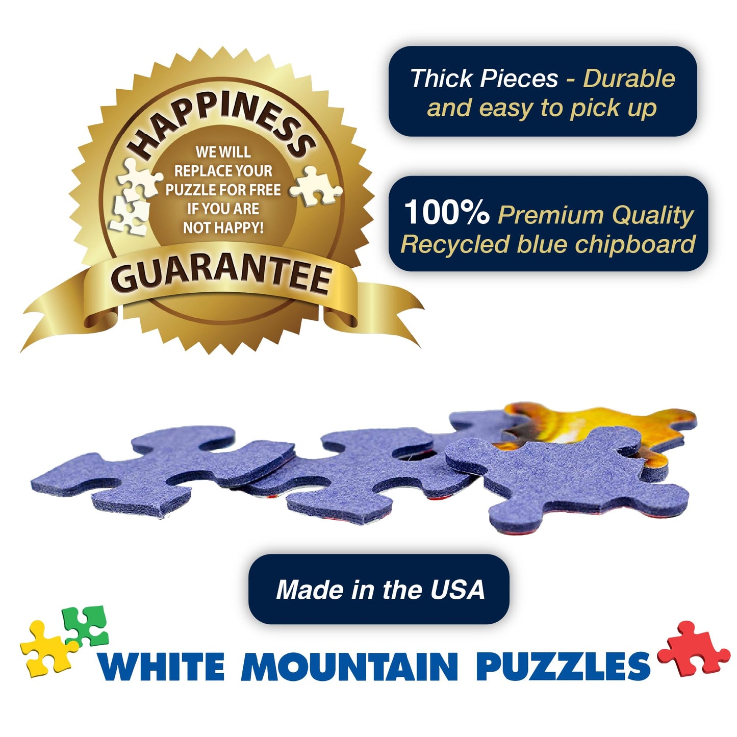 White Mountain 1000 Piece Jigsaw Puzzle Regional Icons, I Love New England