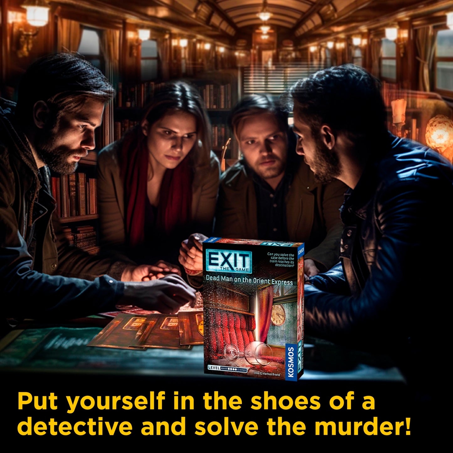 Dead Man on The Orient Express | Exit: The Game - A Kosmos Game | Family-Friendly, Card-Based at-Home Escape Room Experience for 1 to 4 Players, Ages