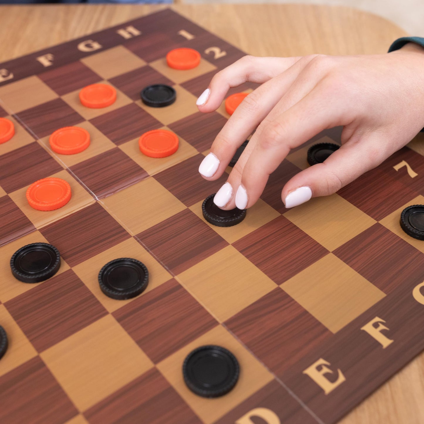 Elbow Room Games 3-in-1 Game Set, Chess, Checkers & Tic Tac Toe with Reversible Board and Instructions, Classic Strategy Fun for All Ages, 2+ Players