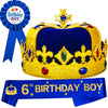 HnoonZ 6th Birthday Gifts for Boys - King's Crown, Sash & Decorations