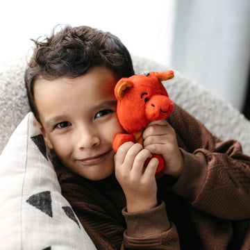 The Petting Zoo Red Dragon Stuffed Animal Plushie, Gifts for Kids, Nuggetz Dragon Animals, Dragon Plush Toy 6 Inches