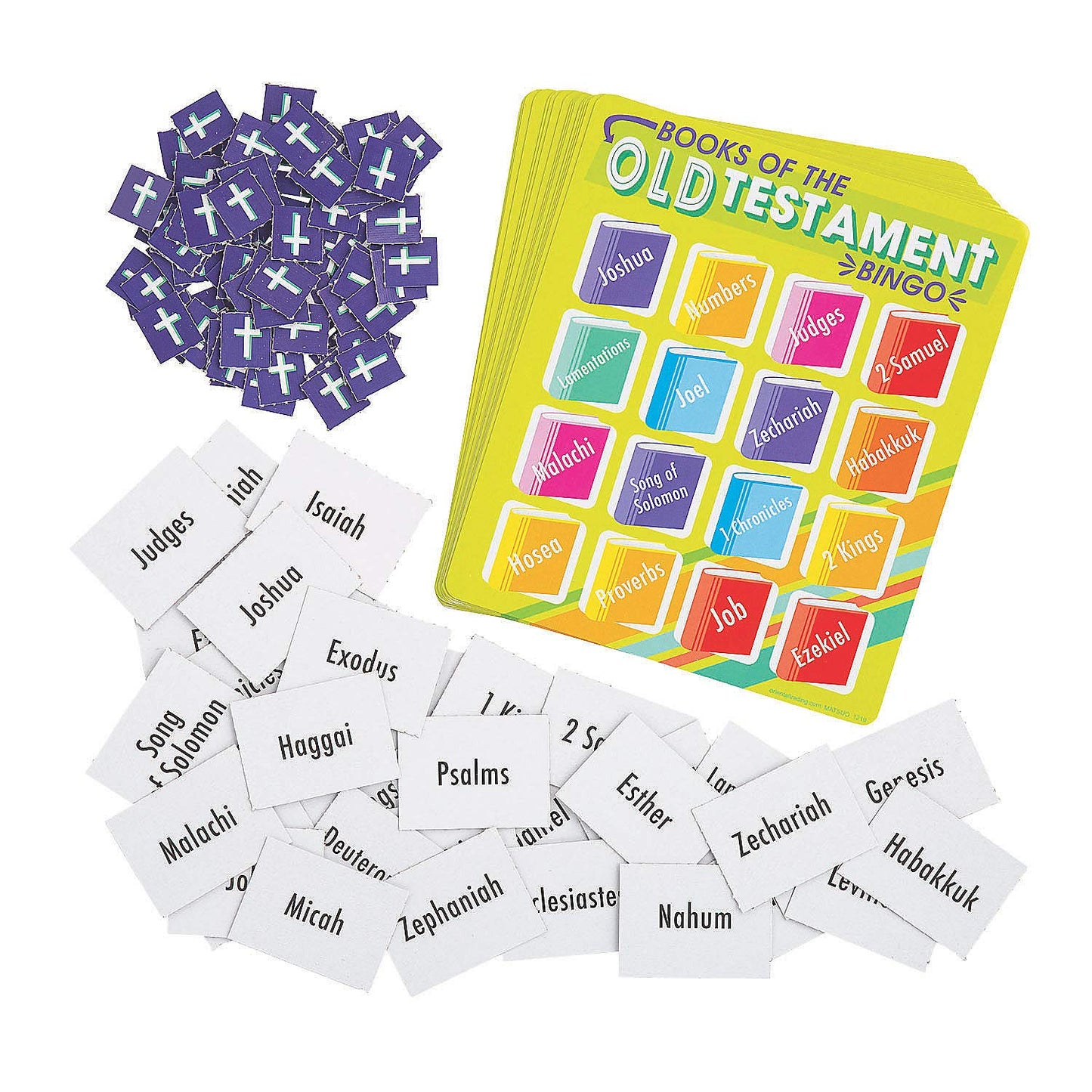 Fun Express Books of The Bible Bingo Game, Includes 16 Game Boards - VBS, Sunday School and Religious Games for Kids