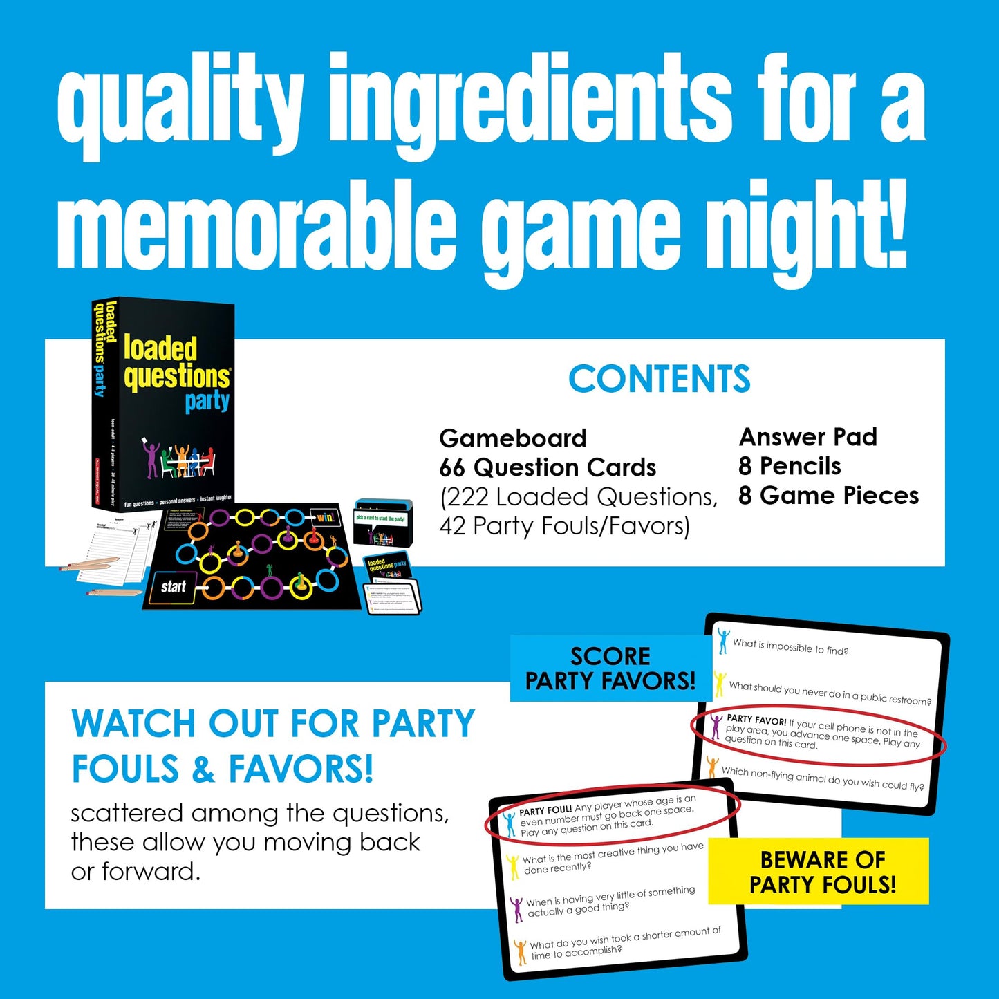Loaded Questions Party Game, Hilarious "Who Said What?" Game for Family & Friends, Fun Icebreaker for Adults & Family Time