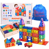 Mini Melow 100 Pcs Magnetic Tiles for Kids - 3D Magnet Tiles Building Toys with 2 Cars, Durable & Non Toxic Magnetic Building Blocks, STEM Toys