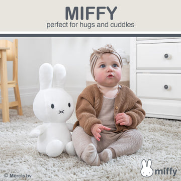 Kids Preferred Miffy Plush Toy, 14 Inch Sitting Dutch Bunny Plush by Dick Bruna, Soft Boa Rabbit Bunny Stuffed Animal Plushie Doll for Girls and Boys