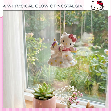 Blue Sky Clayworks Hello Kitty Unicorn Dreams Garden Swinger, Home & Kitchen Accessories, Ceramic, 23761