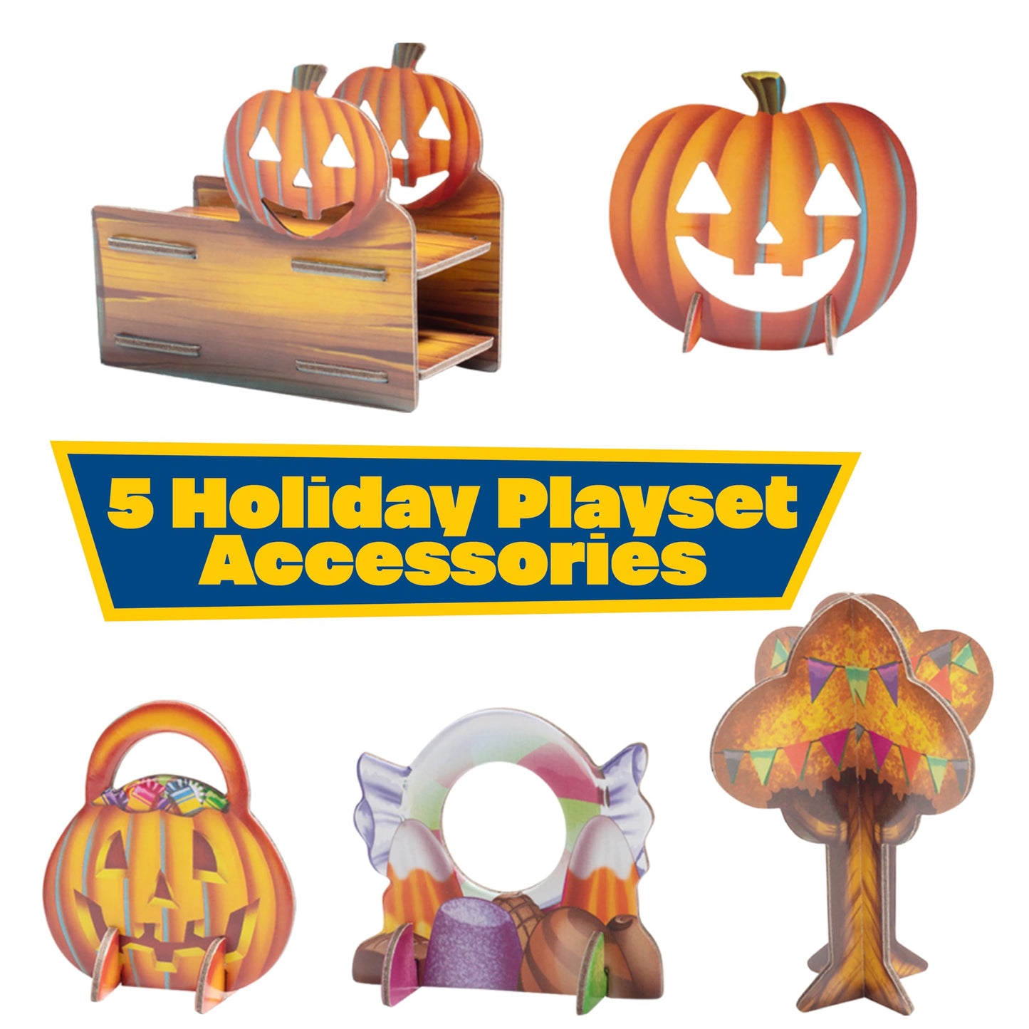 Pokemon Halloween Countdown Gift Set for Kids, 16 Piece Playset - Includes 11 Toy Character Figures & 5 Accessories - Pikachu, Eevee, Meowth & More -