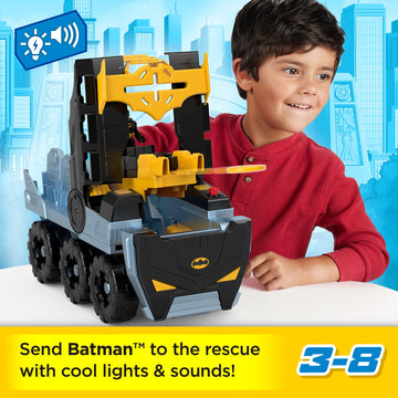 Fisher-Price Imaginext DC Super Friends Batman Toys Transforming Bat-Tank with Lights Sounds Figure & Projectiles for Preschool Kids Ages 3+ Years