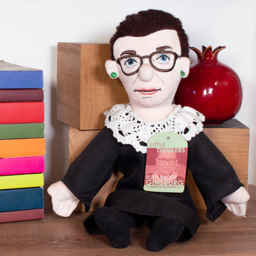 The Unemployed Philosophers Guild Ruth Bader Ginsburg Doll - 12" Soft Stuffed Plush Little Thinker