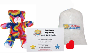 Make Your Own Stuffed Animal Mini 8 Inch Rainbows The Bear Kit - No Sewing Required!