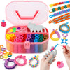 FUNiOi Kids Art and Craft Kit, Rubber Band Bracelet Make Toy, Cat Weaving Comb, 1000+ Colorful Hair Ties, DIY, Organizer Case, Gift for Girls 7-12