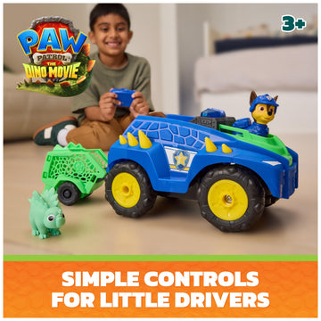 PAW Patrol: The Dino Movie Dino Tow & Dash RC with Chase & Dinosuar Figures