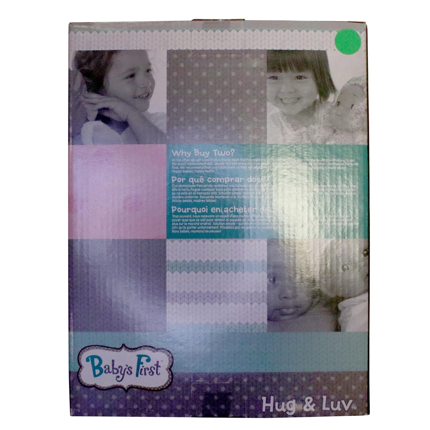 Baby's First: Hug & Luv Baby Doll - Quilted White Outfit, Attachable C-Ring, Machine Washable, Soft Cuddly Toy, Baby-Toddler-Kids Age 3 Months+