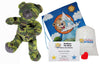 Stuffems Toy Shop Make Your Own Stuffed Animal GI Camo Bear Kit 16"- No Sew - Kit with Cute Backpack!