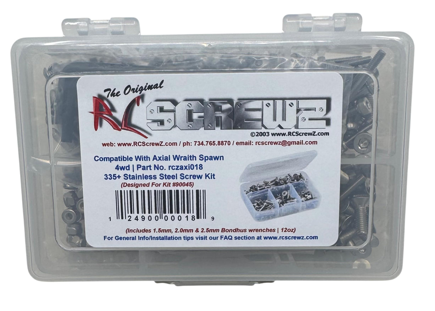 RC Screwz Compatible with SS Screw Set-AXI Spaw RCZAXI018 Electric Car/Truck Option Parts