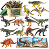 OENUX Dinosaur Toys with 12pcs Jurassic Dinosaur Figures for Kids 3-7