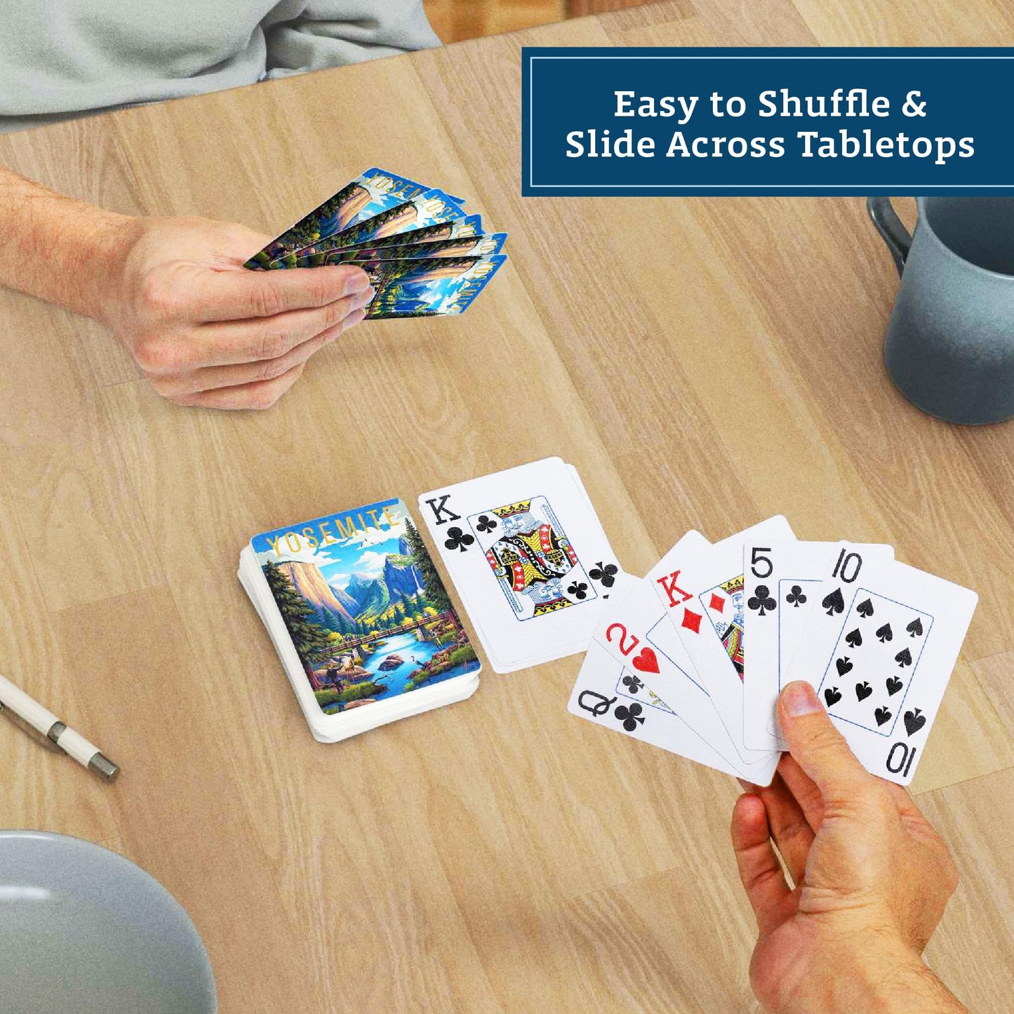 Boardwalk Puzzles Premium Featherlight Unique Playing Cards, Fun Themed Deck for Home and Travel | Yosemite National Park