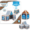 CreateOn Hanukkah Gingerbread House - 16-Piece Set Magnetic Building Tiles Kit, Hanukkah Holiday Craft Toy, 16-Piece Magnetic Construction & Coloring