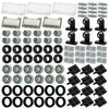 Pamvava Wheels and Axles Sets Tires, 102 Car Parts and Pieces, Windshield Steering Wheel Chassis Bricks Educational Toys