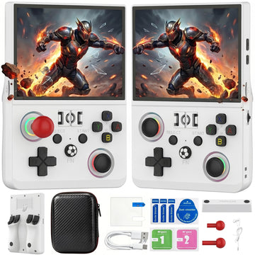 FHYRGF[22000 in 1 R36 MAX ? Handheld Game Console 4.5 inch IPS Screen Linux System with 3.5mm Wired Headphones Retro Console 4000mAh Portable Pocket