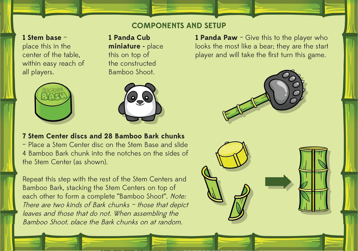 IP Bamboo Bash 2-8 Player Panda Dexterity Game