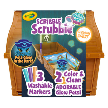 Crayola Scribble Scrubbie Pets Glow Ocean Playset, Toys for Boys & Girls, Gifts for Kids, Ages 3, 4, 5, 6