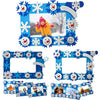 4E's Novelty Foam Snowflake Picture Frame Craft (12 Pack) Bulk Christmas Winter Crafts for Kids Toddlers 3-12, Individually Wrapped Arts & Crafts