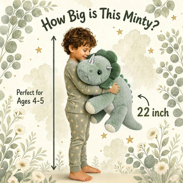 gnomantic Dinosaur Weighted Stuffed Animals, Plush Pillow for Kids