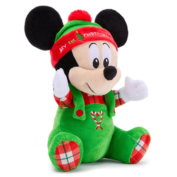 Disney Store Official Mickey Mouse Holiday Plushy - Baby's My First Christmas 2025 Disney Plush - 11" Baby Toy Plushie in Festive Holiday Outfit