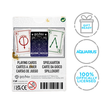 Aquarius Harry Potter Spells Playing Cards Standard Size - Themed Novelty Deck with 52 Unique Wizarding Designs - Collectible Merchandise Gift