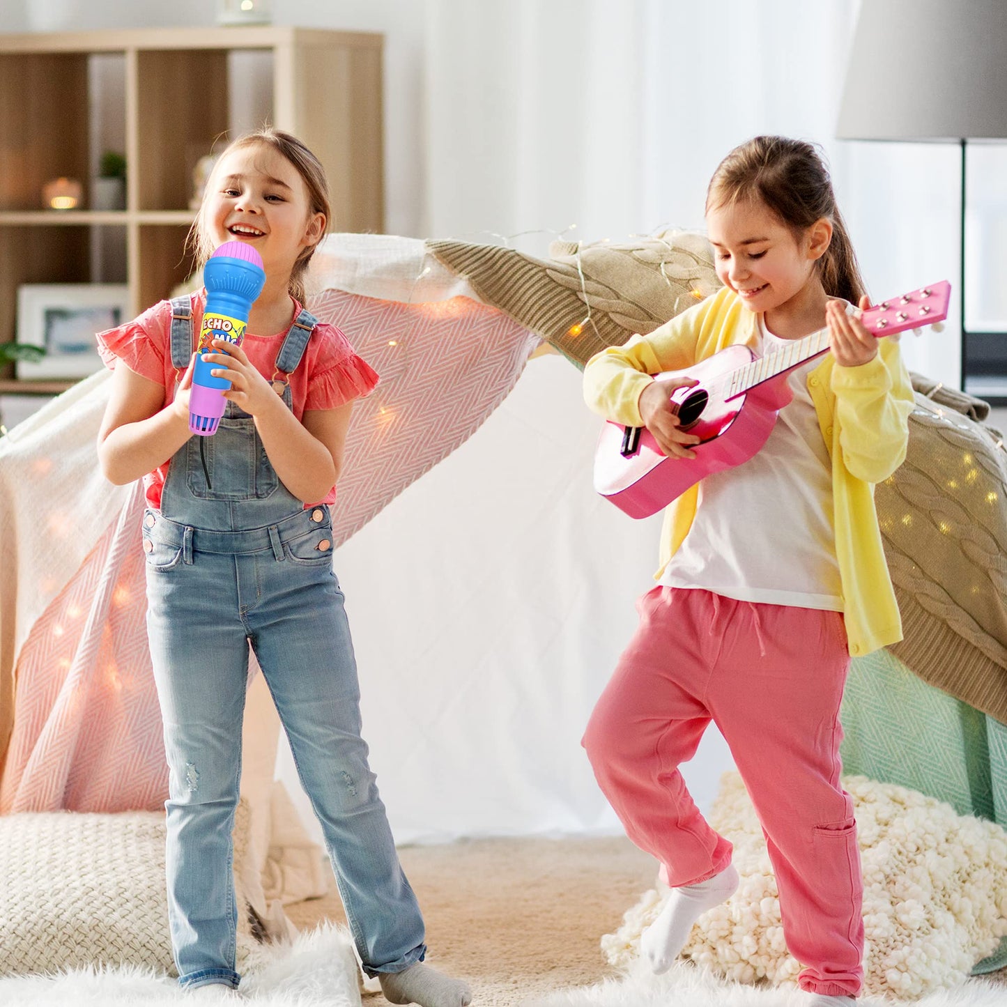 PPXMEEUDC 8 PCS Toy Microphones for Kids Karaoke Mics for Children Lightweight Music Toys Fun Supplies for Birthday Picnic BBQ or Party