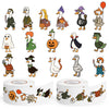 DSjuedui Spooky Goose Stickers Roll - 1000Pcs Funny Cartoon Ghost Pumpkin Goose Waterproof Decoration Decals Gifts for Halloween Christmas