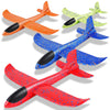 Jeffbaubl 4 Pack Foam Airplanes, 17.5 inch Airplane Toys, Large Throwing Foam Plane, 2 Flight Mode Glider Plane Flying Toy for Kids 3-7 Year Olds
