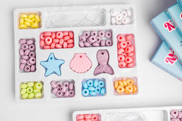 4YoreElves Mermaid Candy Bracelet Kit, Make Your Own Edible Jewelry - Single Individually Wrapped Kit, DIY Mermaid Party Favor & Birthday Gift