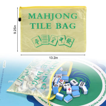 FMTYAOIU 2 PCS Mahjong Tile Bag, American Mahjong Storage, Mahjong Gifts Accessories, Mahjong Case for American Mahjong Set (Case Only) (Yellow)