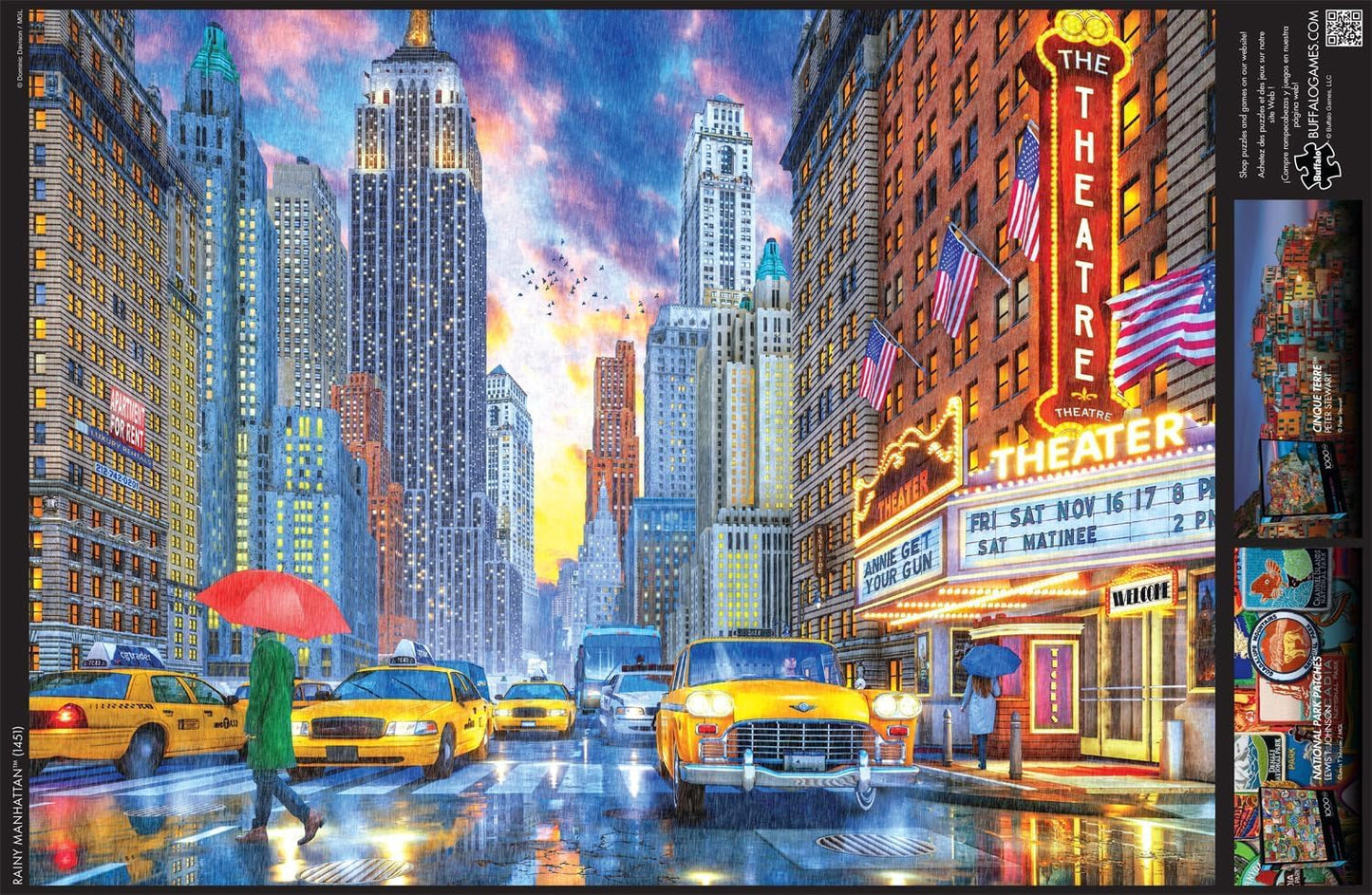 Buffalo Games - Dominic Davidson - Rainy Manhattan - 1000 Piece Puzzle