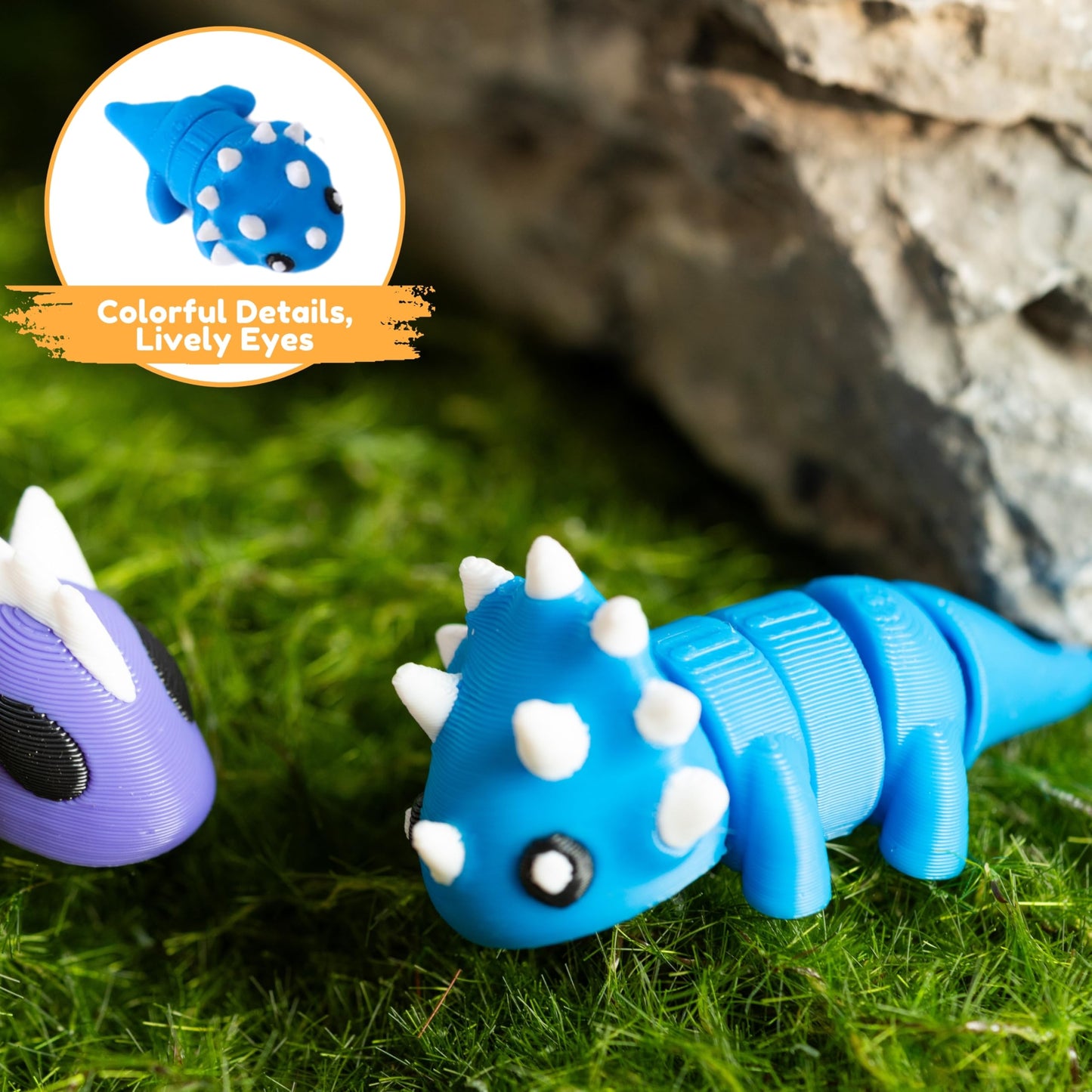MONJITA 35 pcs Mini 3D Printed Animal Figurines, Flexible Articulated Fidget Toys, Cute Desk Decor, Party Favors, Goodie Bag Stuffers, Gifts for Kids