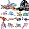 YCJZXMS 12 Piece Set of Marine Animal Building Blocks, Suitable for Goodie Bags, Stocking Stuffer, Classroom prizes, Birthday Gifts, Boys' and Girls'