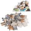 Monster Adventure Terrain- 40pc Painted Ladders and Stairs Bulk Set- Stackable 3-D Tabletop Customizable World Builder Compatible with DND Dungeons