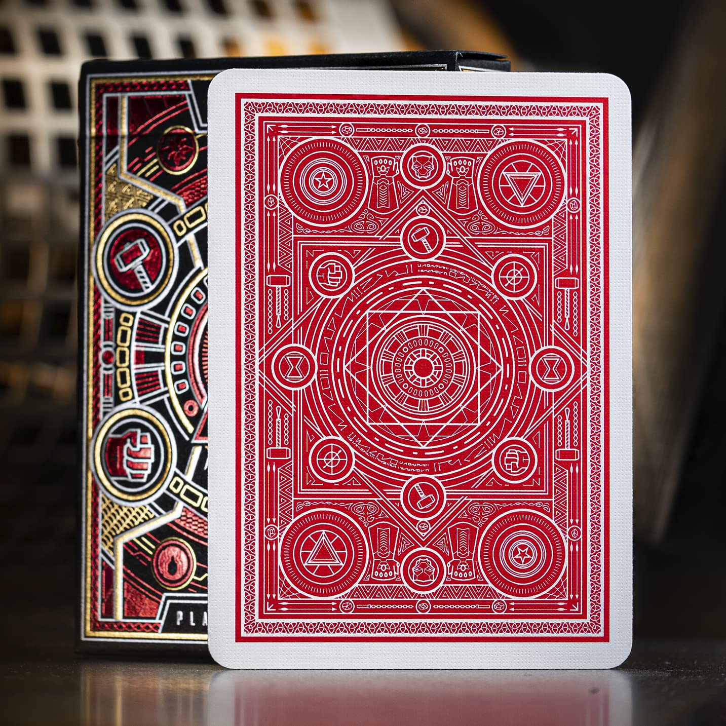 theory11 Avengers Red Edition Premium Playing Cards - Marvel Studios' The Infinity Saga Deck