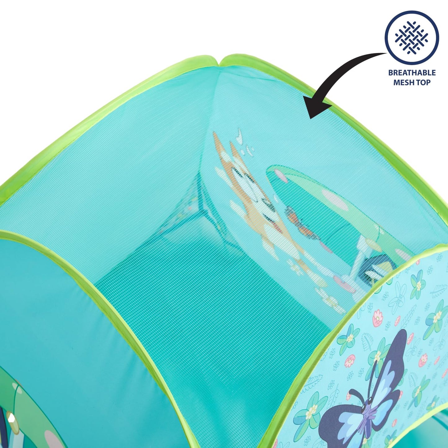 Bluey 3-Piece Adventure Slumber Set - Pop-Up Play Tent, Pillow & Flashlight, Fun Indoor Playhouse for Kids Ages 3+, Perfect for Sleepovers, Camping