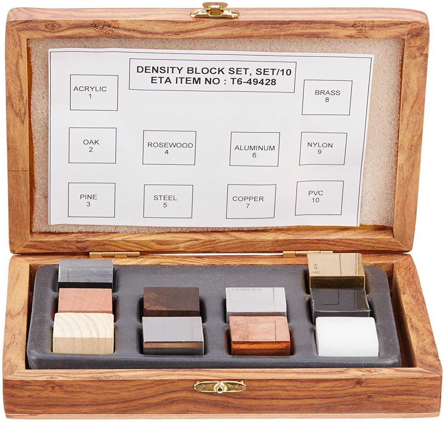 United Scientific™ DCSET10 | Density Cube Set of 10 | Density Cubes for Science | Designed for use in the Classroom or Home | 1 Set