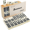 Smilejoy Dominoes Set for Adults, Double Nine Domino Set for Classic Board Games, Dominoes Double 9 for Family Games with Natural Wooden case