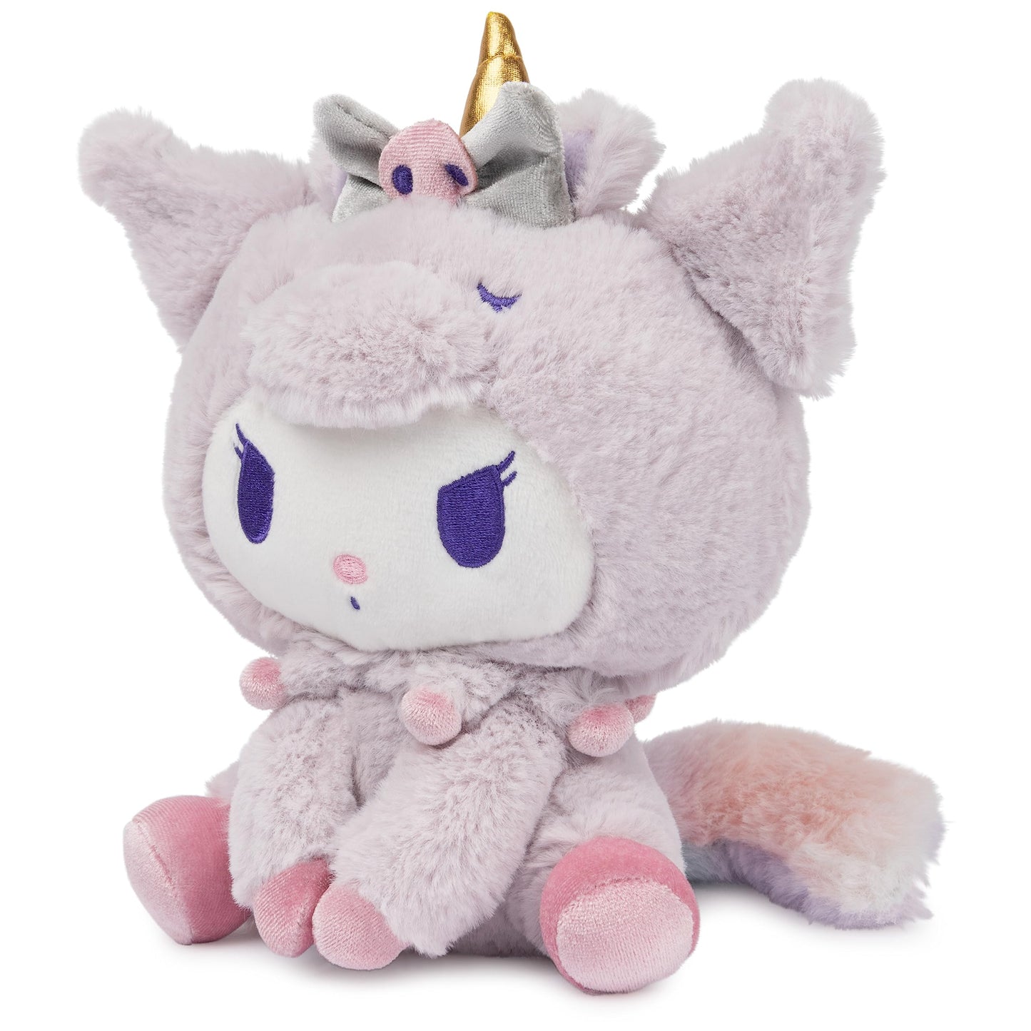 GUND Sanrio Kuromi 6" Plush Toy with Purple Unicorn Outfit; Ages 1+